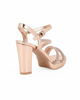 Immagine di MISS GLOBO - Sandalo champagne con cinturini imbottiti in strass, tacco 9CM