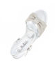 Immagine di MISS GLOBO - Sandalo argento con nodo in strass, tacco 9CM