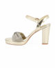 Immagine di MISS GLOBO - Sandalo oro con nodo in strass, tacco 9CM