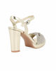 Immagine di MISS GLOBO - Sandalo oro con nodo in strass, tacco 9CM