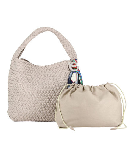 Immagine di BORSA A SPALLA 1MAN.INTRECC. C/FOULARD