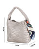 Immagine di BORSA A SPALLA 1MAN.INTRECC. C/FOULARD