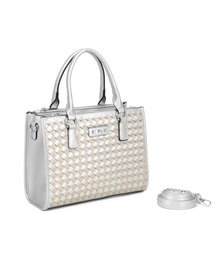 Immagine di BORSA A MANO INTRECCIATA BICOL.3ZIP
