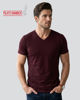Immagine di BROKERS - Tshirt mezza manica scollo a V in BAMBOO bordeaux
