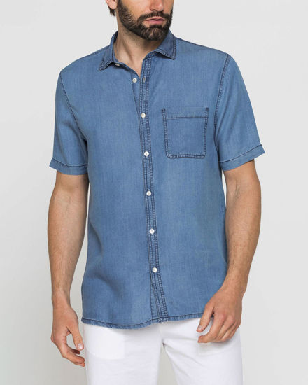 Immagine di CARRERA - Camicia jeans manica corta blu chiaro