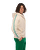 Immagine di CARLSBER - Felpa crema full zip con bande e cappuccio
