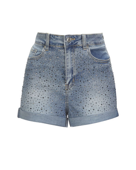 Immagine di BACHATA - Short blu jeans con strass
