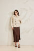 Immagine di BACHATA - Giacca scamosciata beige da donna con tasche
