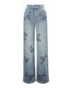 Immagine di BACHATA - Jeans denim chiaro con stampa di rose