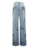 Immagine di BACHATA - Jeans denim chiaro con stampa di rose