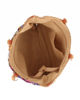 Immagine di BORSA PAGLIA RICAMI FLOREALI MAN.BAMBOO