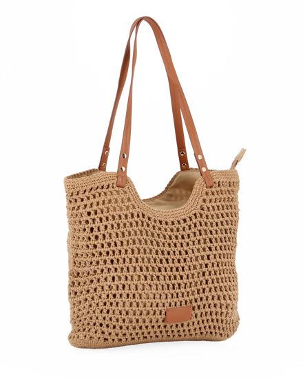 Immagine di BORSA INTRECCIATA A SPALLA 2MANICI IN PU