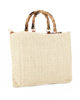 Immagine di BORSA PAGLIA RICAMI FLOREALI MAN.BAMBOO