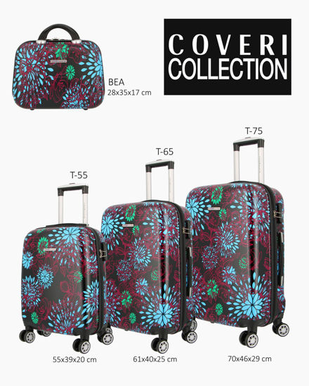 Immagine di TROLLEY ABS FANT.FIORI+FOGLIE 4R DOPPIE