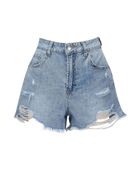 Immagine di BACHATA - Short blue jeans con rotture