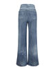 Immagine di BACHATA - Jeans wide leg con ricami denim blu