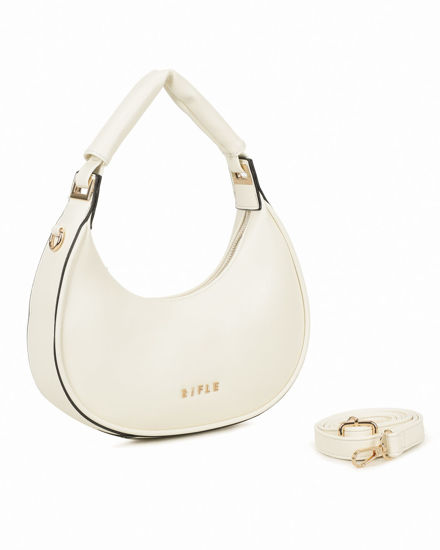 Immagine di RIFLE - Borsa a spalla beige, tracolla removibile