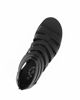 Immagine di MISS GLOBO - Sandalo nero con sottopiede in memory soft, fasce incrociate e zip posteriore
