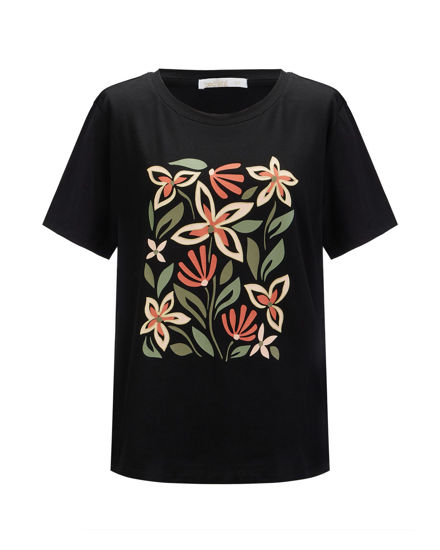 Immagine di BACHATA - Tshirt manica corta con stampa floreale