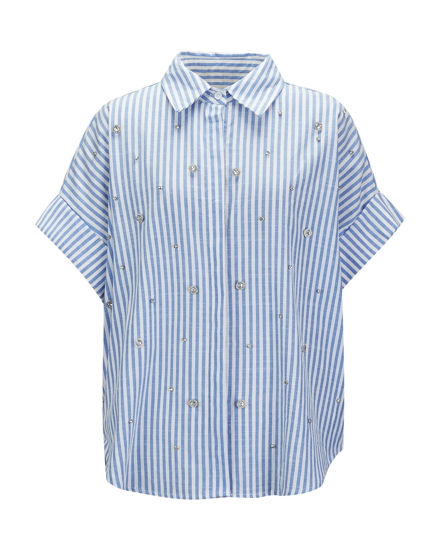 Immagine di BACHATA - Camicia mezza manica con strass