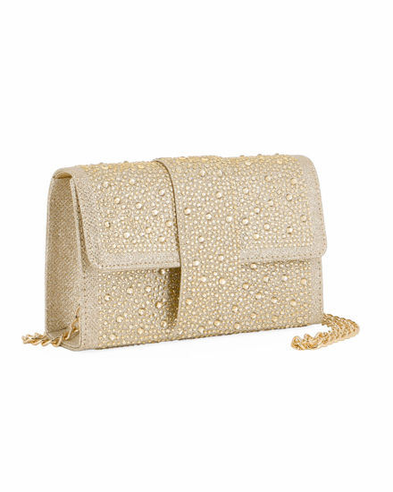 Immagine di BUSTINA TUTTA STRASS C/PATTA CATENA MET.