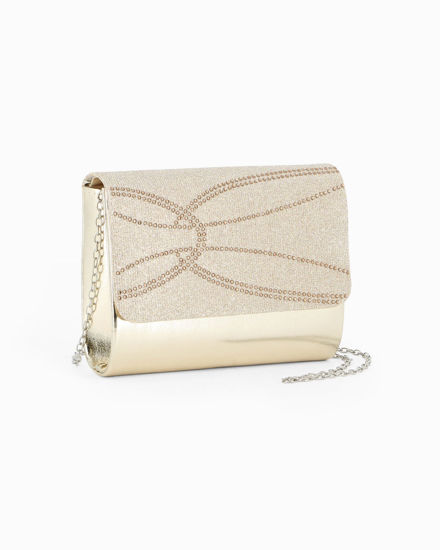 Immagine di DIVAS - Borsa pochette oro elegante da cerimonia