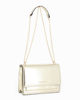 Immagine di CORTINA POLO STYLE - Borsa oro platino tracolla catena con borchiette sulla patta