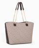 Immagine di CORTINA POLO STYLE - Borsa shopping marrone manici catena