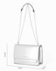 Immagine di CORTINA POLO STYLE - Borsa argento tracolla catena con borchiette sulla patta
