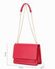 Immagine di CORTINA POLO STYLE - Borsa rossa tracolla catena con borchiette sulla patta