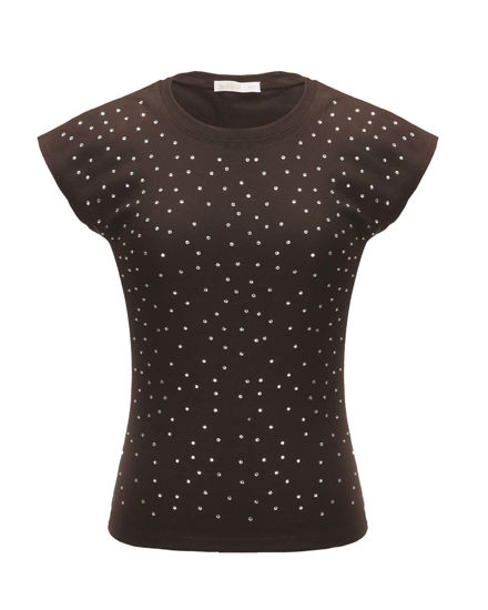 Immagine di BACHATA - Tshirt a manica corta con strass