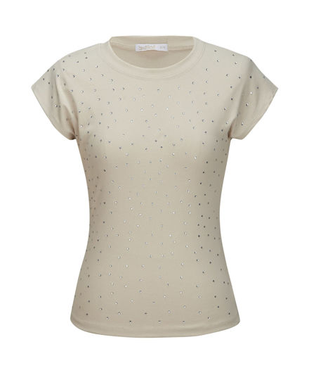 Immagine di BACHATA - Tshirt a manica corta con strass