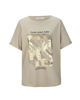 Immagine di BACHATA - Tshirt manica corta beige con scritta e stampa