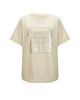 Immagine di BACHATA - Tshirt manica corta ivory con scritta e stampa