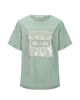 Immagine di BACHATA - Tshirt manica corta verde salvia con scritta e stampa