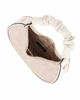 Immagine di RIFLE - Borsa a spalla beige con manico arricciato e parte frontale scamosciata, tracolla removibile