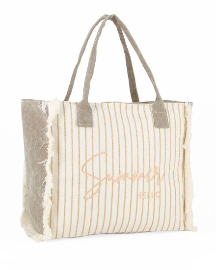 Immagine di BORSA MARE RIGHE VERT.SCRIT.SUMMER HELLO
