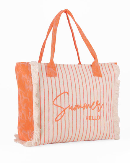 Immagine di BORSA MARE RIGHE VERT.SCRIT.SUMMER HELLO