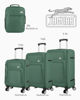 Immagine di JAGUAR - TROLLEY VERDE IN TESSUTO CON DOPPIA TASCA FRONTALE, COMBINAZIONE TSA E 4 RUOTE