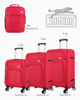 Immagine di JAGUAR - TROLLEY ROSSO IN TESSUTO CON DOPPIA TASCA FRONTALE, COMBINAZIONE TSA E 4 RUOTE