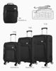 Immagine di JAGUAR - TROLLEY NERO IN TESSUTO CON DOPPIA TASCA FRONTALE, COMBINAZIONE TSA E 4 RUOTE
