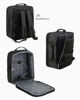 Immagine di JAGUAR - TROLLEY NERO IN TESSUTO CON DOPPIA TASCA FRONTALE, COMBINAZIONE TSA E 4 RUOTE