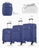 Immagine di JAGUAR - TROLLEY BLU IN TESSUTO CON DOPPIA TASCA FRONTALE, COMBINAZIONE TSA E 4 RUOTE