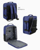 Immagine di JAGUAR - TROLLEY BLU IN TESSUTO CON DOPPIA TASCA FRONTALE, COMBINAZIONE TSA E 4 RUOTE