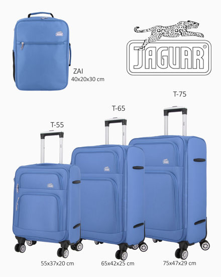 Immagine di JAGUAR - TROLLEY JEANS IN TESSUTO CON DOPPIA TASCA FRONTALE, COMBINAZIONE TSA E 4 RUOTE