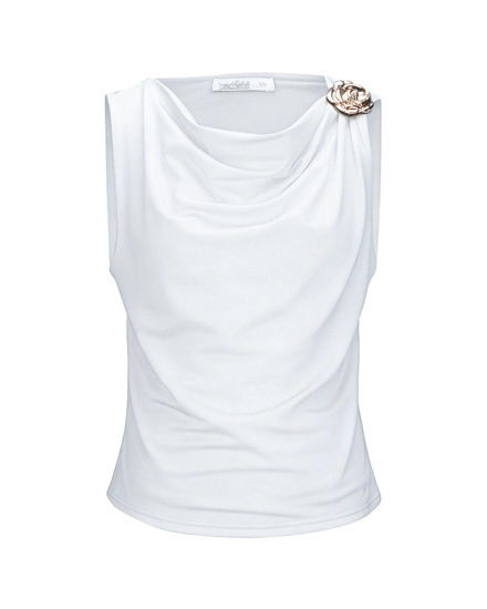 Immagine di BACHATA - Tshirt smanicata con dettaglio metallico