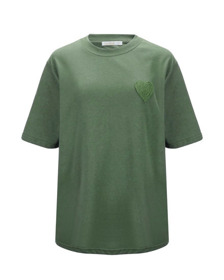 Immagine di BACHATA - Tshirt manica corta con ricamo del cuore
