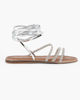Immagine di MISS GLOBO - Sandalo argento lace-up con cinturini in strass