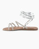 Immagine di MISS GLOBO - Sandalo argento lace-up con cinturini in strass
