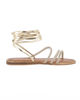 Immagine di MISS GLOBO - Sandalo platino lace-up con cinturini in strass